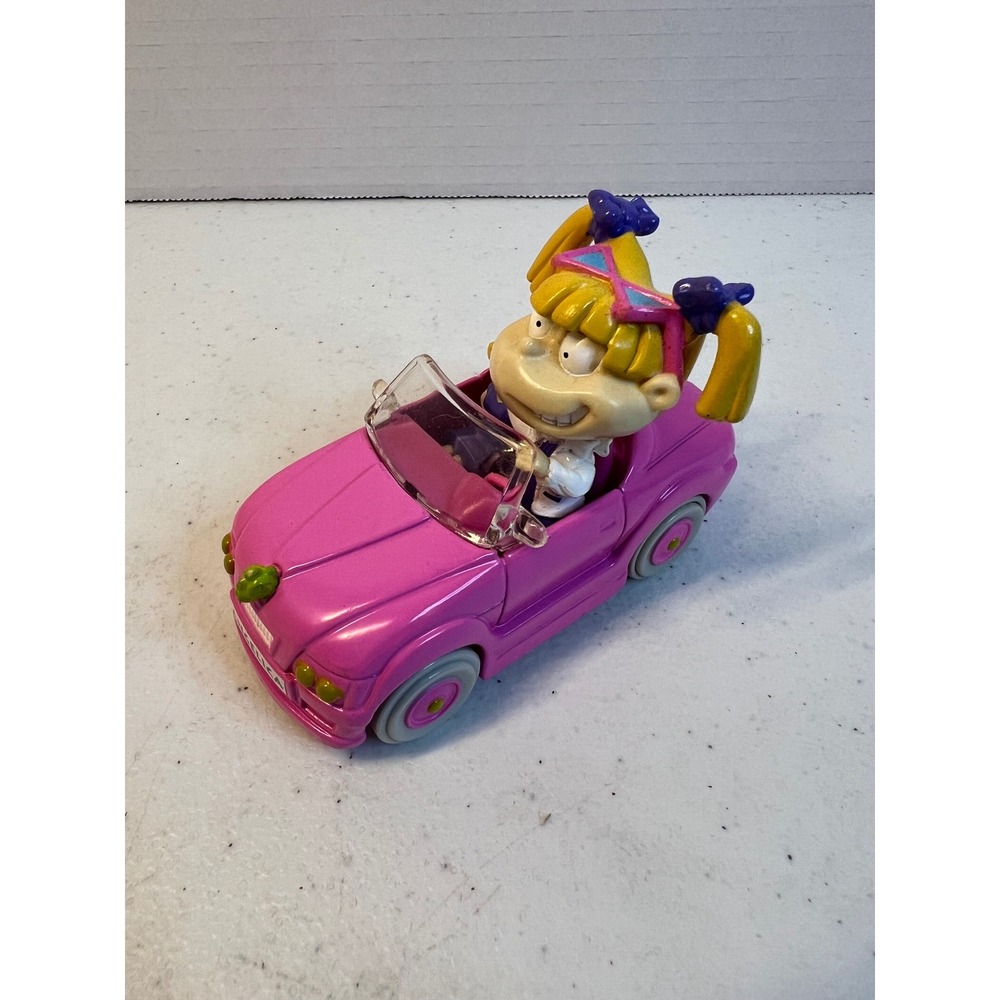 Vintage 1999 Rugrats Angelica Pickles Cruiser Die-Cast Toy Car Wobble Motion